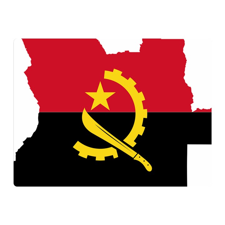 Angola Flag Map Geography Outline Double Sided Flano Blanket (Mini) 