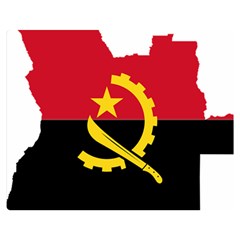 Angola Flag Map Geography Outline Double Sided Flano Blanket (medium)  by Sapixe