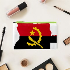 Angola Flag Map Geography Outline Cosmetic Bag (xs) by Sapixe