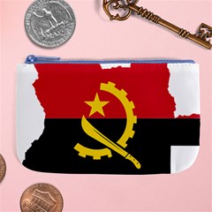 Angola Flag Map Geography Outline Large Coin Purse by Sapixe