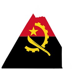 Angola Flag Map Geography Outline Wooden Puzzle Triangle by Sapixe