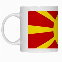 Macedonia Country Europe Flag White Mugs by Sapixe