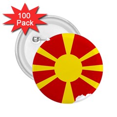 Macedonia Country Europe Flag 2 25  Buttons (100 Pack)  by Sapixe