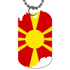 Macedonia Country Europe Flag Dog Tag (one Side) by Sapixe