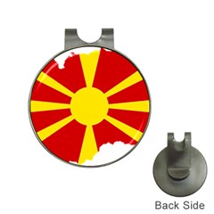 Macedonia Country Europe Flag Hat Clips With Golf Markers by Sapixe