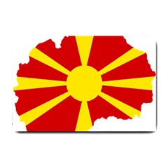 Macedonia Country Europe Flag Small Doormat  by Sapixe