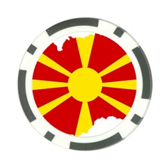 Macedonia Country Europe Flag Poker Chip Card Guard (10 Pack) by Sapixe