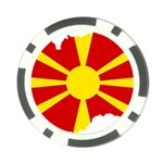 Macedonia Country Europe Flag Poker Chip Card Guard (10 pack) Front