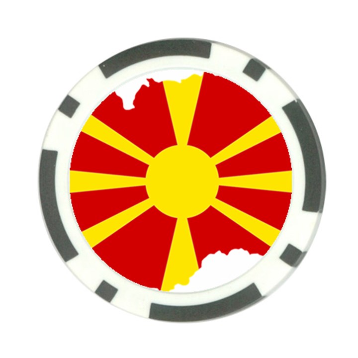 Macedonia Country Europe Flag Poker Chip Card Guard (10 pack)