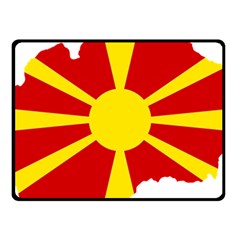 Macedonia Country Europe Flag Fleece Blanket (small) by Sapixe