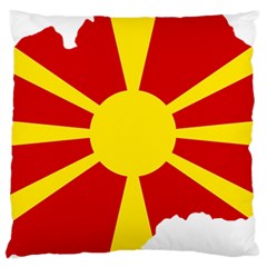 Macedonia Country Europe Flag Large Cushion Case (two Sides) by Sapixe