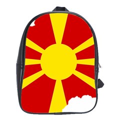 Macedonia Country Europe Flag School Bag (xl) by Sapixe