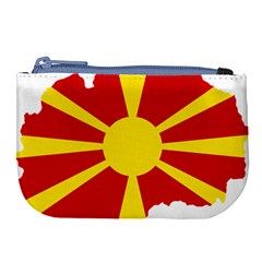 Macedonia Country Europe Flag Large Coin Purse by Sapixe