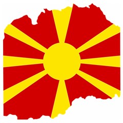 Macedonia Country Europe Flag Wooden Puzzle Square by Sapixe