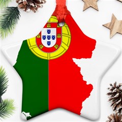 Portugal Flag Borders Cartography Ornament (star) by Sapixe