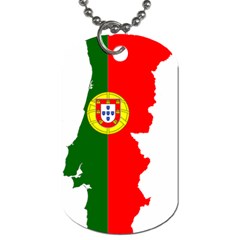 Portugal Flag Borders Cartography Dog Tag (two Sides) by Sapixe