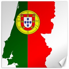 Portugal Flag Borders Cartography Canvas 16  X 16  by Sapixe