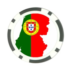 Portugal Flag Borders Cartography Poker Chip Card Guard by Sapixe