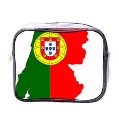 Portugal Flag Borders Cartography Mini Toiletries Bag (one Side) by Sapixe