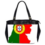 Portugal Flag Borders Cartography Oversize Office Handbag (2 Sides) Front