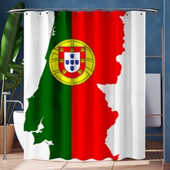 Portugal Flag Borders Cartography Shower Curtain 60  X 72  (medium)  by Sapixe