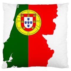 Portugal Flag Borders Cartography Large Cushion Case (two Sides) by Sapixe