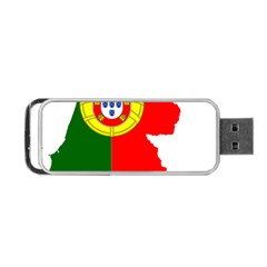 Portugal Flag Borders Cartography Portable Usb Flash (one Side) by Sapixe