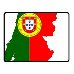 Portugal Flag Borders Cartography Double Sided Fleece Blanket (small)  by Sapixe