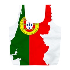 Portugal Flag Borders Cartography Full Print Recycle Bag (l) by Sapixe