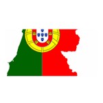 Portugal Flag Borders Cartography Satin Wrap Front