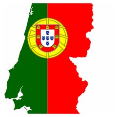 Portugal Flag Borders Cartography Wooden Puzzle Square by Sapixe