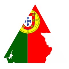 Portugal Flag Borders Cartography Wooden Puzzle Triangle by Sapixe