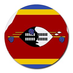 Swaziland Flag Map Geography Round Mousepads