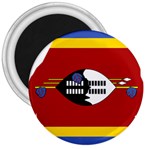 Swaziland Flag Map Geography 3  Magnets Front