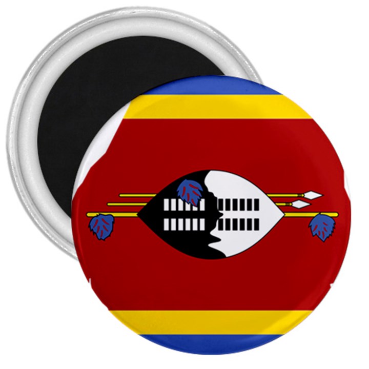 Swaziland Flag Map Geography 3  Magnets