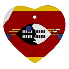 Swaziland Flag Map Geography Ornament (Heart)