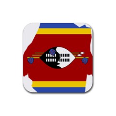 Swaziland Flag Map Geography Rubber Coaster (Square) 