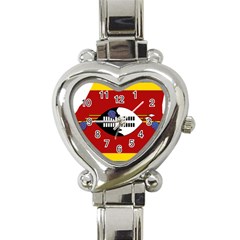 Swaziland Flag Map Geography Heart Italian Charm Watch