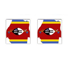 Swaziland Flag Map Geography Cufflinks (Square)