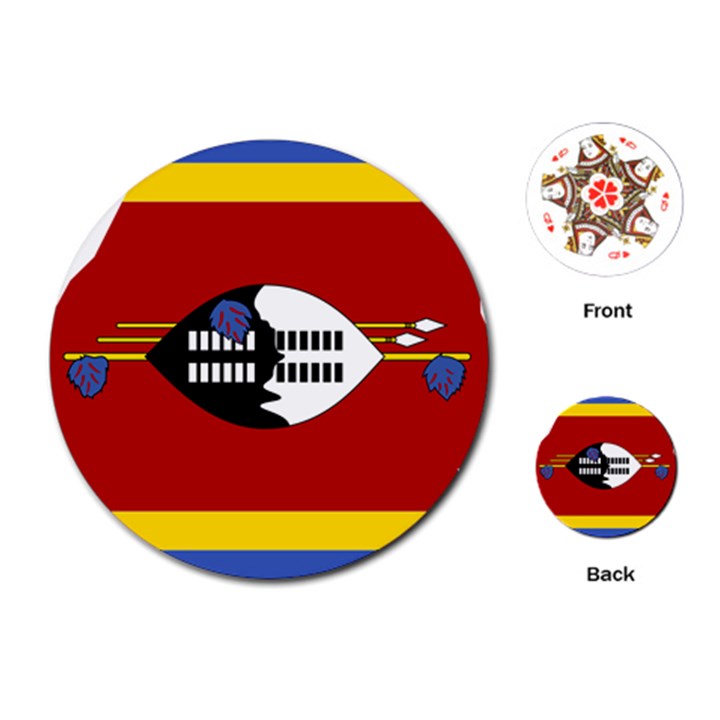 Swaziland Flag Map Geography Playing Cards Single Design (Round)