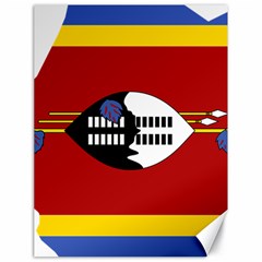 Swaziland Flag Map Geography Canvas 18  x 24 