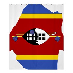 Swaziland Flag Map Geography Shower Curtain 60  x 72  (Medium) 