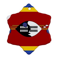 Swaziland Flag Map Geography Ornament (Snowflake)