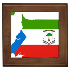 Equatorial Guinea Flag Map Framed Tile by Sapixe