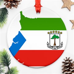 Equatorial Guinea Flag Map Ornament (round) by Sapixe