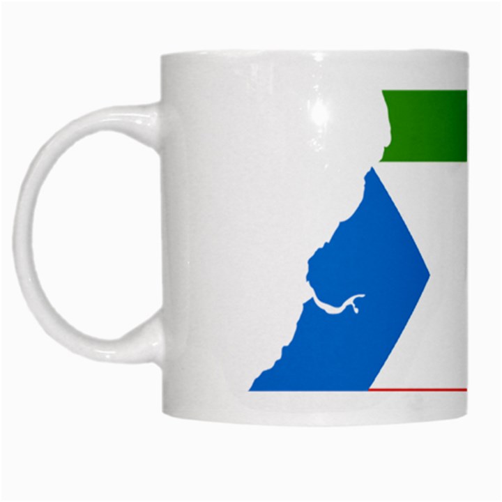 Equatorial Guinea Flag Map White Mugs