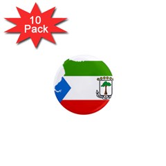 Equatorial Guinea Flag Map 1  Mini Magnet (10 Pack)  by Sapixe