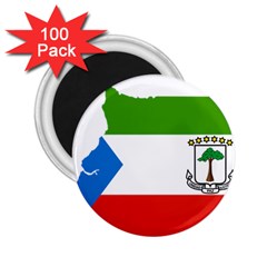 Equatorial Guinea Flag Map 2 25  Magnets (100 Pack)  by Sapixe