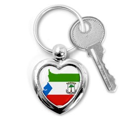 Equatorial Guinea Flag Map Key Chain (heart) by Sapixe