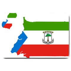 Equatorial Guinea Flag Map Large Doormat  by Sapixe